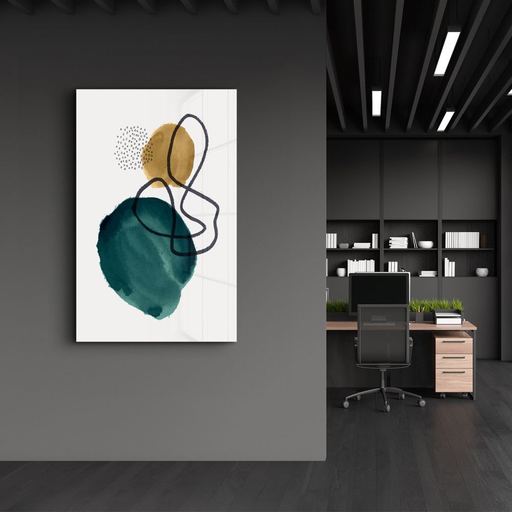Autres décorations murales - Abstract Shapes V1 1 | Glass Wall Art - ARTDESIGNA