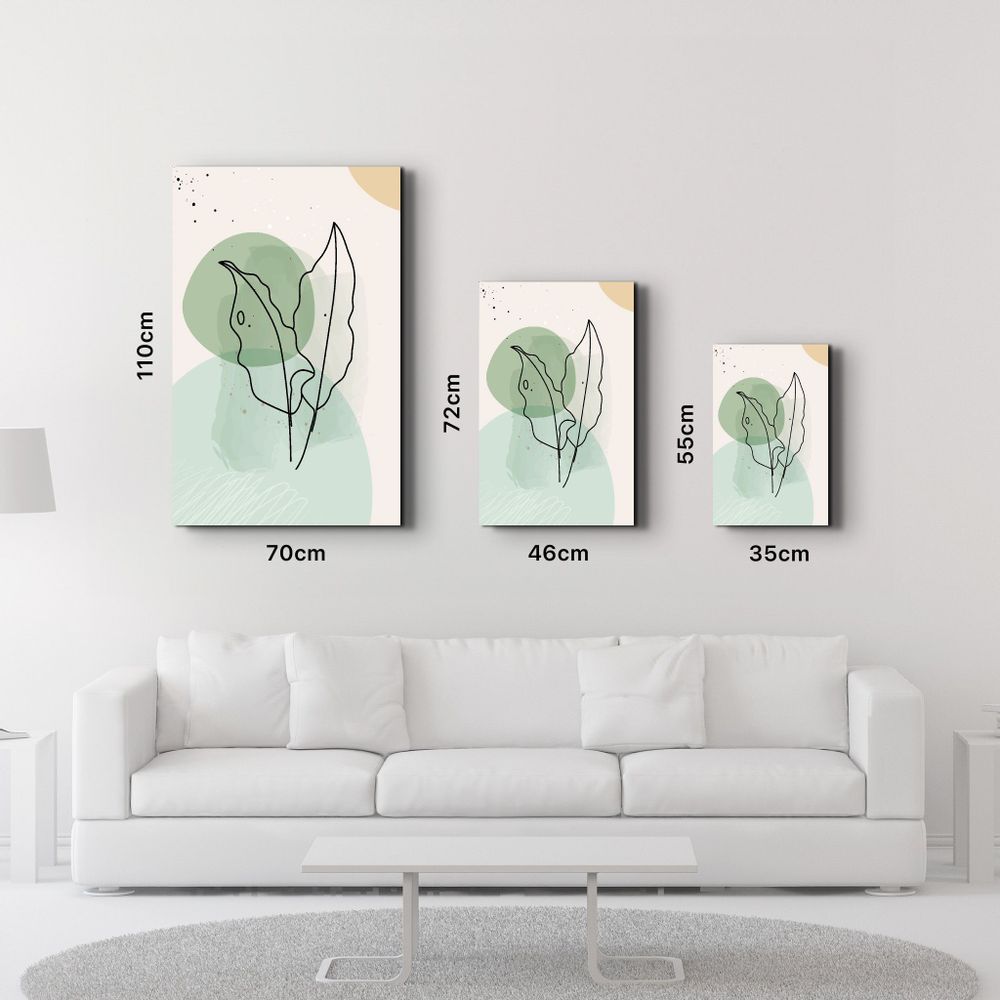 Autres décorations murales - Abstract Shapes and Leaves V1 | Glass Wall Art - ARTDESIGNA