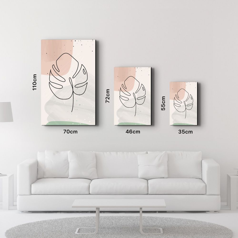 Autres décorations murales - Abstract Shapes and Leaves V2 | Glass Wall Art - ARTDESIGNA