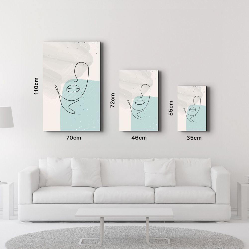 Autres décorations murales - Abstract Shapes and Face V2 | Glass Wall Art - ARTDESIGNA