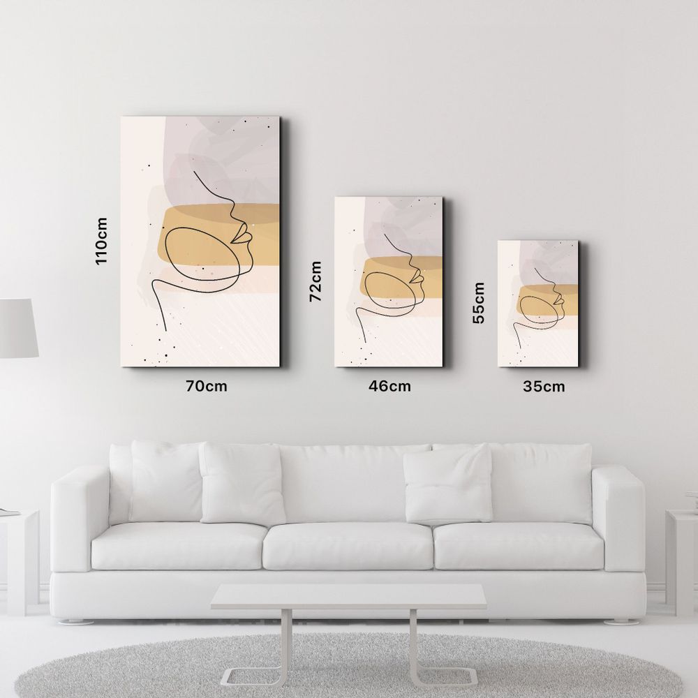 Autres décorations murales - Abstract Shapes and Face V3 | Glass Wall Art - ARTDESIGNA