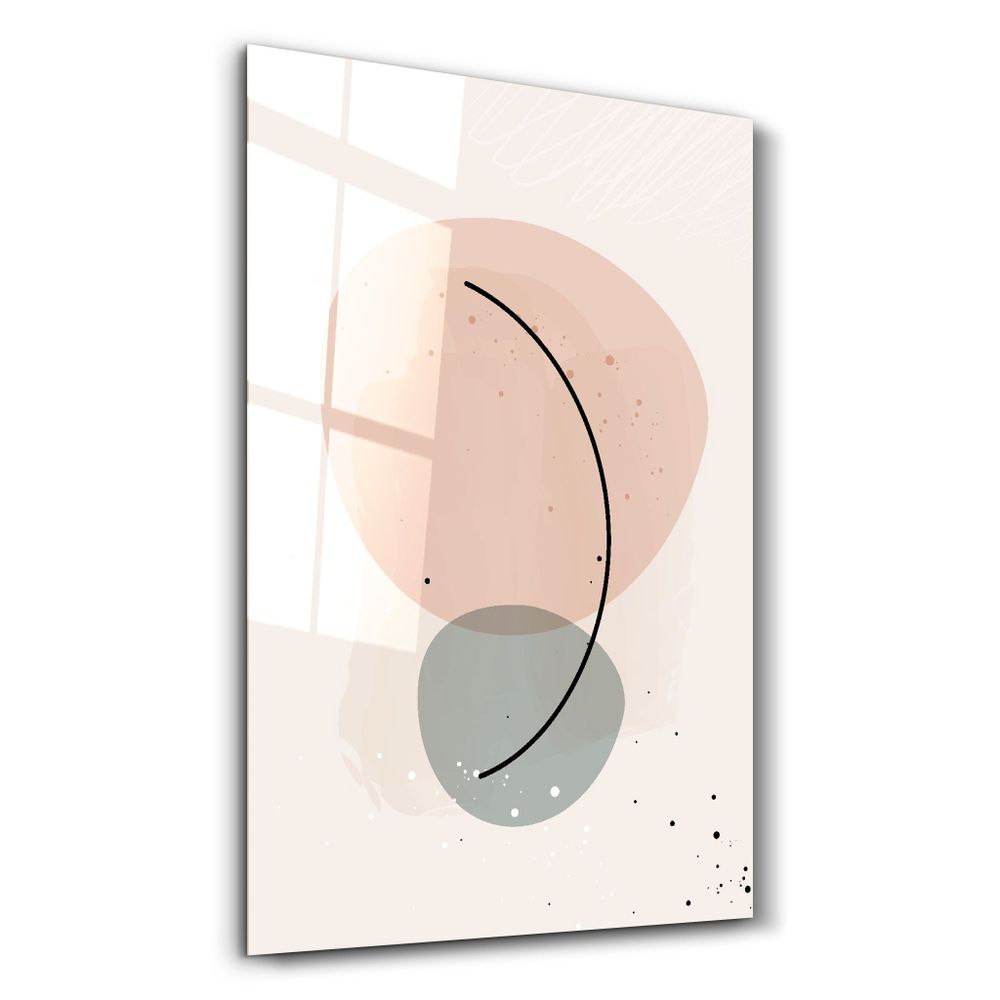 Autres décorations murales - Abstract Shapes and Line V1 | Glass Wall Art - ARTDESIGNA
