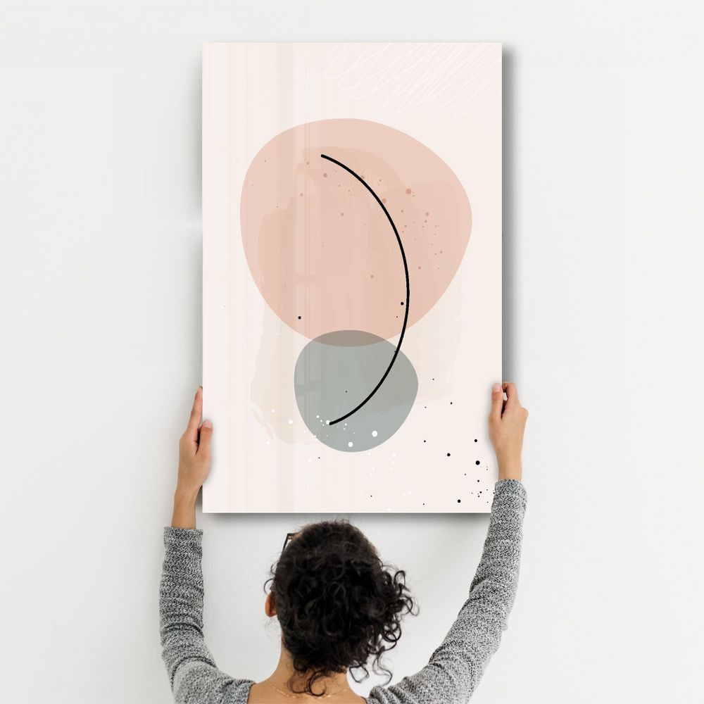 Autres décorations murales - Abstract Shapes and Line V1 | Glass Wall Art - ARTDESIGNA