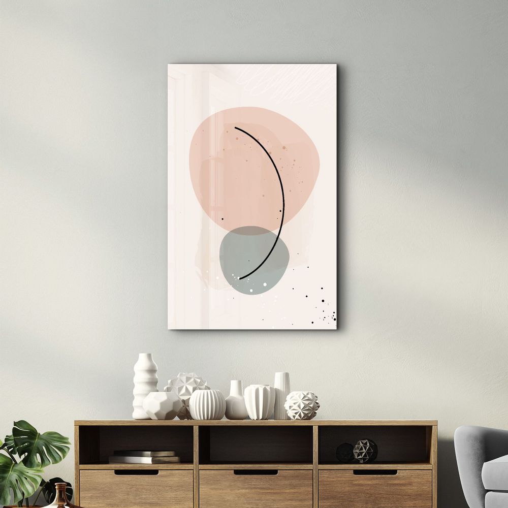 Autres décorations murales - Abstract Shapes and Line V1 | Glass Wall Art - ARTDESIGNA