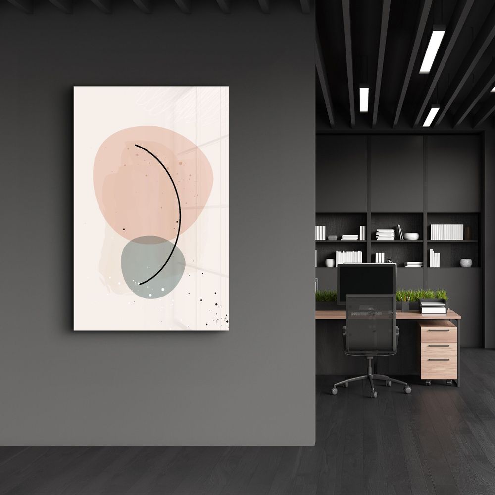 Autres décorations murales - Abstract Shapes and Line V1 | Glass Wall Art - ARTDESIGNA