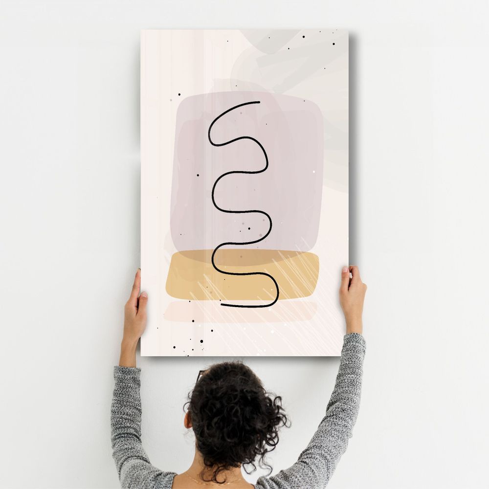 Other wall decoration - Abstract Shapes and Line V3 | Glass Wall Art - ARTDESIGNA