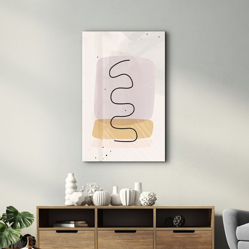 Other wall decoration - Abstract Shapes and Line V3 | Glass Wall Art - ARTDESIGNA