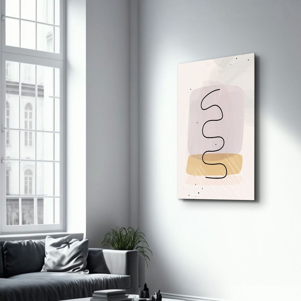 Other wall decoration - Abstract Shapes and Line V3 | Glass Wall Art - ARTDESIGNA