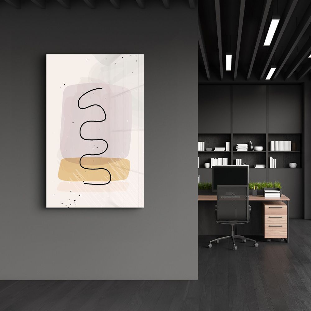 Other wall decoration - Abstract Shapes and Line V3 | Glass Wall Art - ARTDESIGNA
