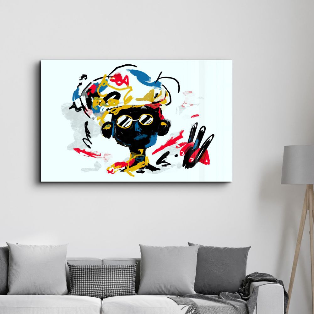 Autres décorations murales - Abstract Colorful Kid | Glass Wall Art - ARTDESIGNA