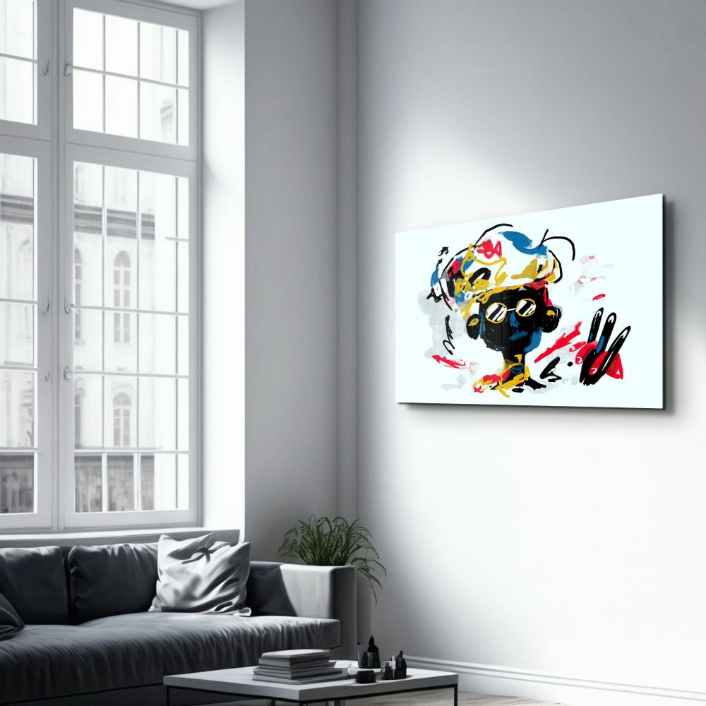 Autres décorations murales - Abstract Colorful Kid | Glass Wall Art - ARTDESIGNA