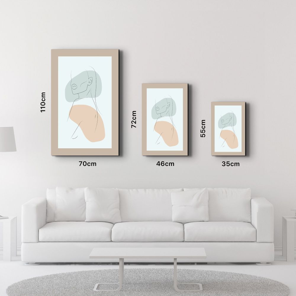 Other wall decoration - Shapes and Woman Portrait V1 | Glass Wall Art - ARTDESIGNA