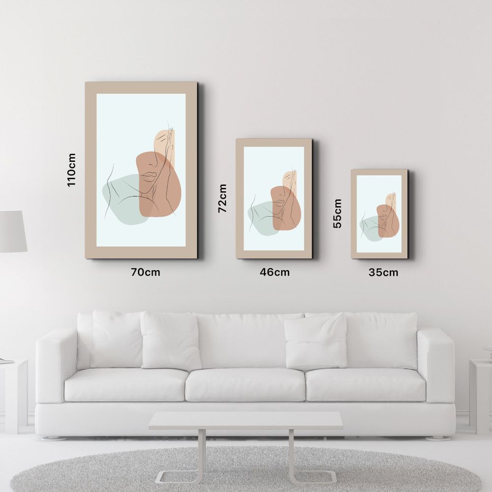 Autres décorations murales - Shapes and Woman Portrait V2 | Glass Wall Art - ARTDESIGNA