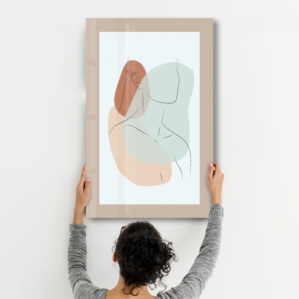 Other wall decoration - Shapes and Woman Portrait V3 | Glass Wall Art - ARTDESIGNA