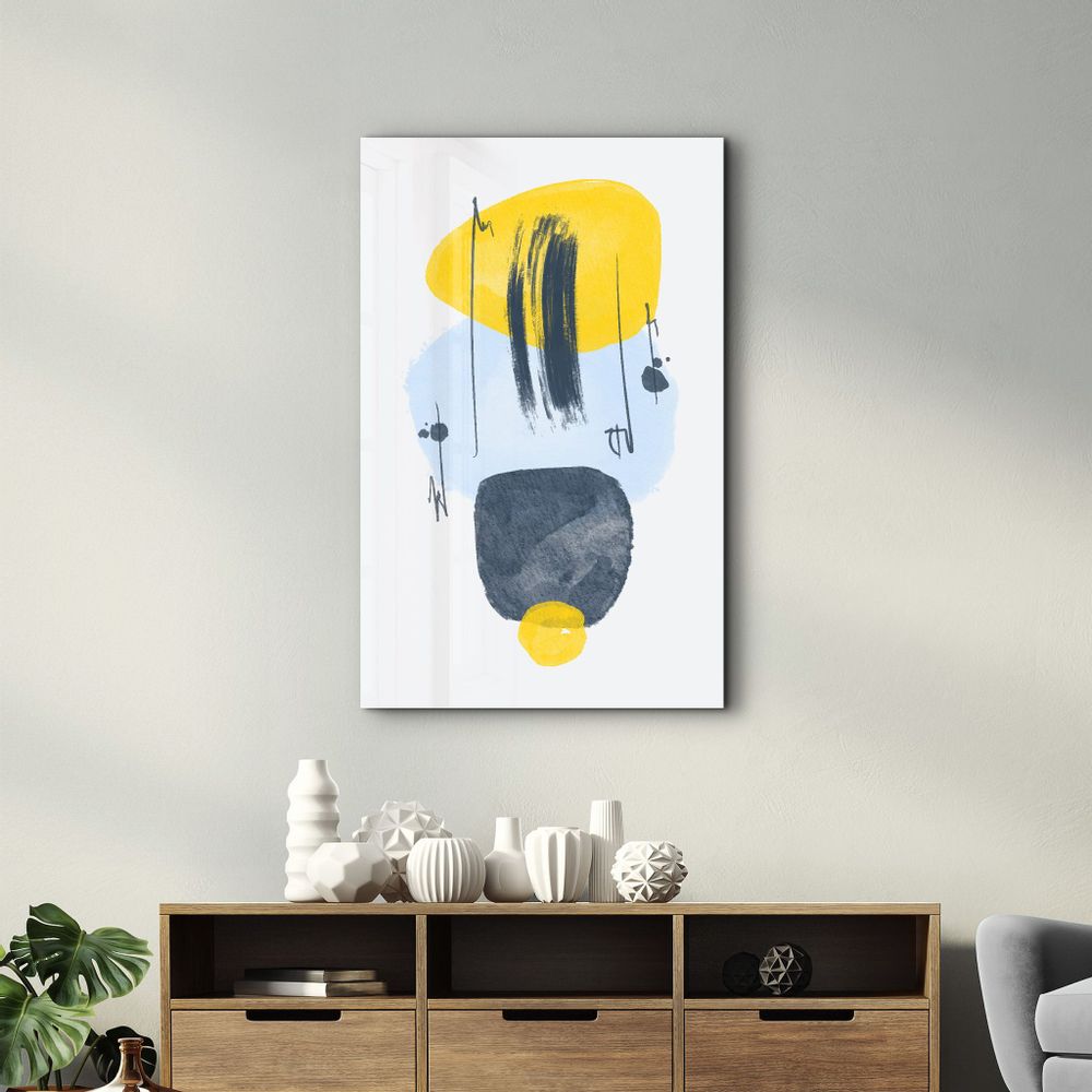 Autres décorations murales - Abstract Shapes V2 | Glass Wall Art - ARTDESIGNA