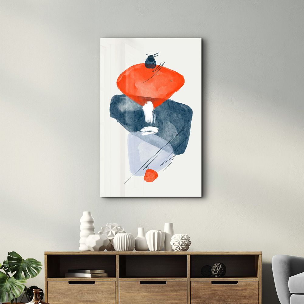 Other wall decoration - Abstract Shapes V3 | Glass Wall Art - ARTDESIGNA
