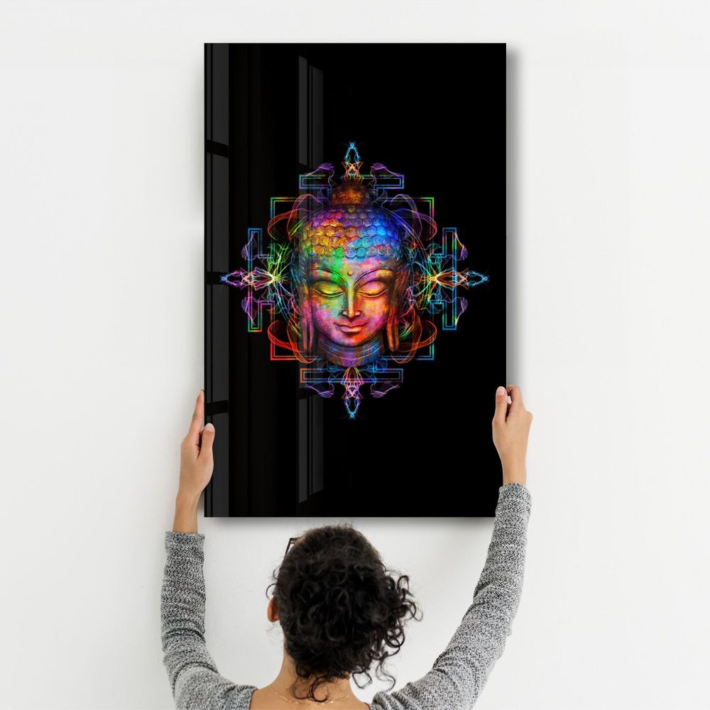 Other wall decoration - Rainbow Buddha | Glass Wall Art - ARTDESIGNA