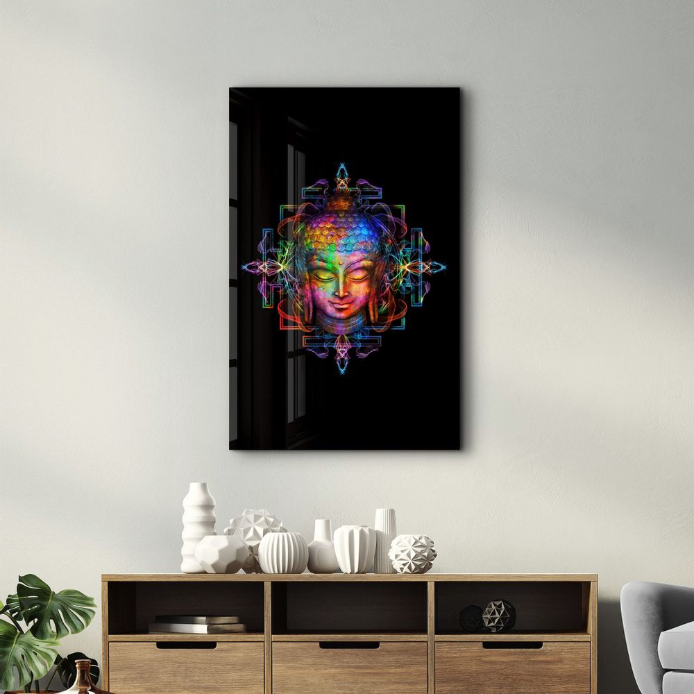 Other wall decoration - Rainbow Buddha | Glass Wall Art - ARTDESIGNA