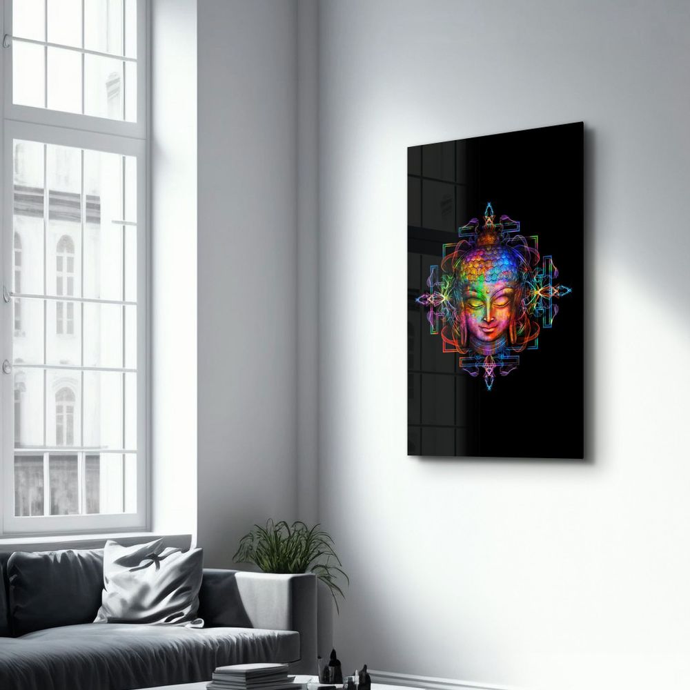 Other wall decoration - Rainbow Buddha | Glass Wall Art - ARTDESIGNA