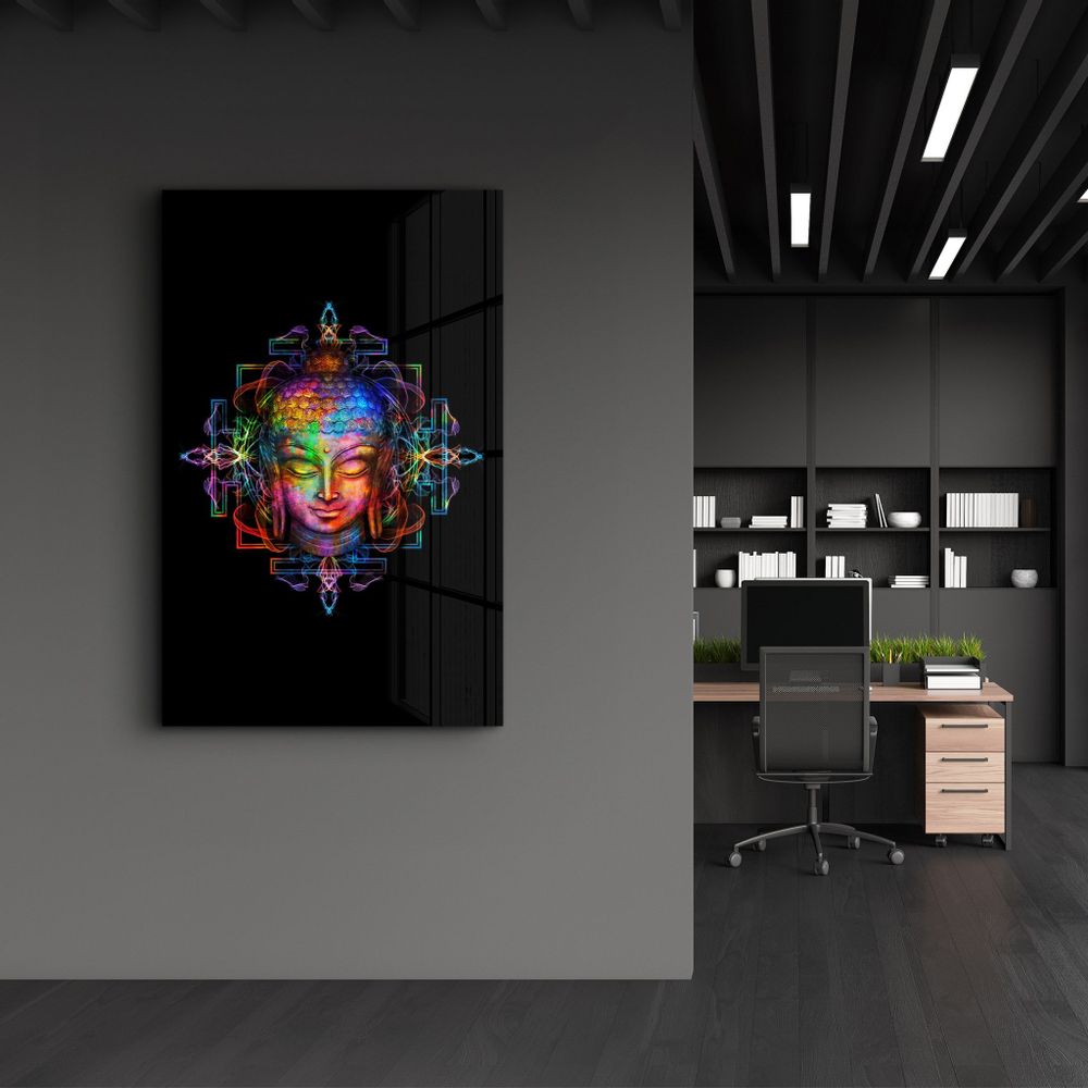 Other wall decoration - Rainbow Buddha | Glass Wall Art - ARTDESIGNA