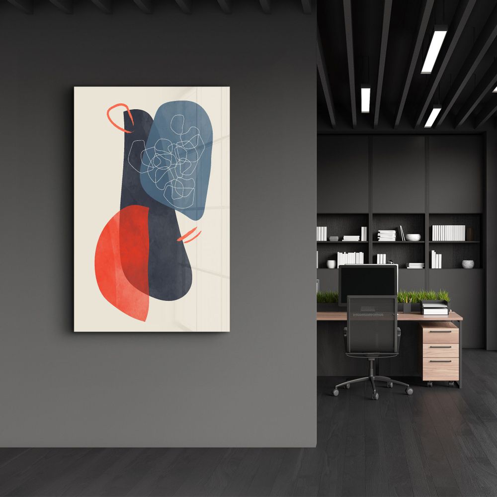 Autres décorations murales - Abstract Shapes V5 | Glass Wall Art - ARTDESIGNA