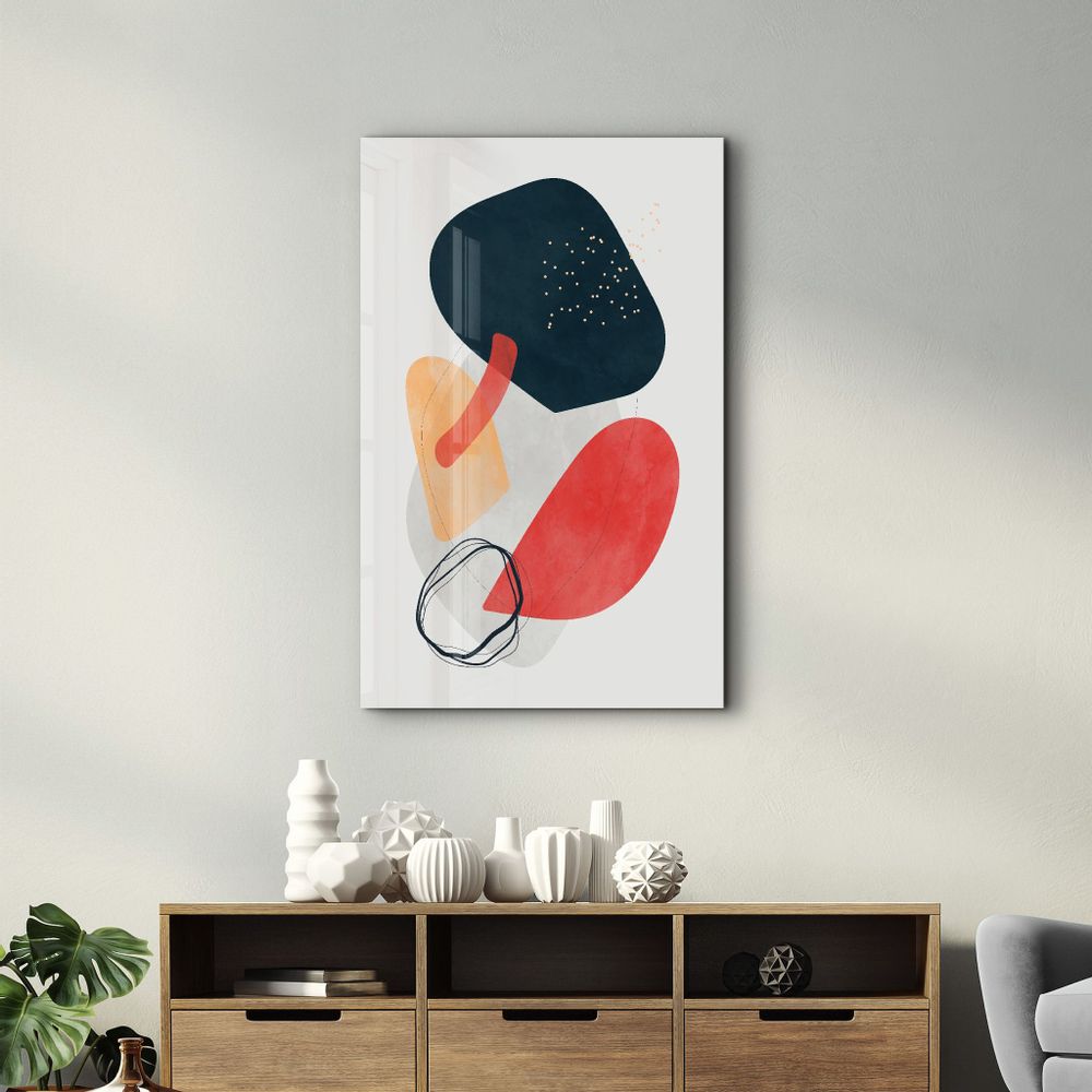 Other wall decoration - Abstract Shapes V6 | Glass Wall Art - ARTDESIGNA