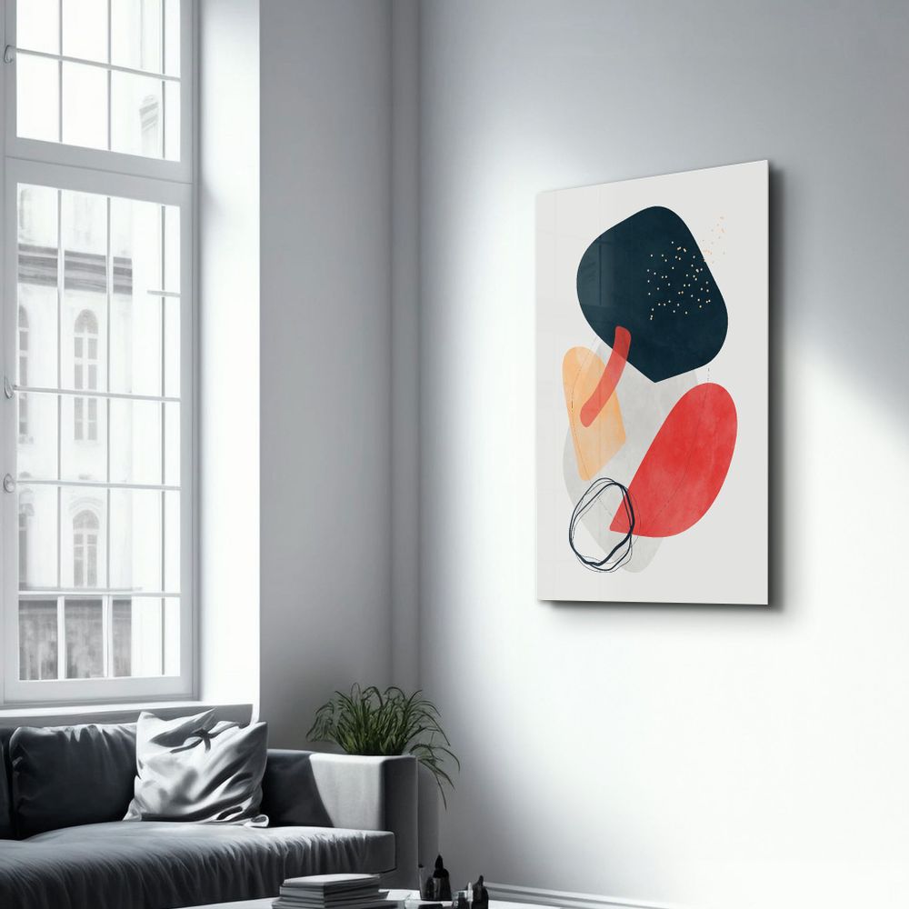 Other wall decoration - Abstract Shapes V6 | Glass Wall Art - ARTDESIGNA