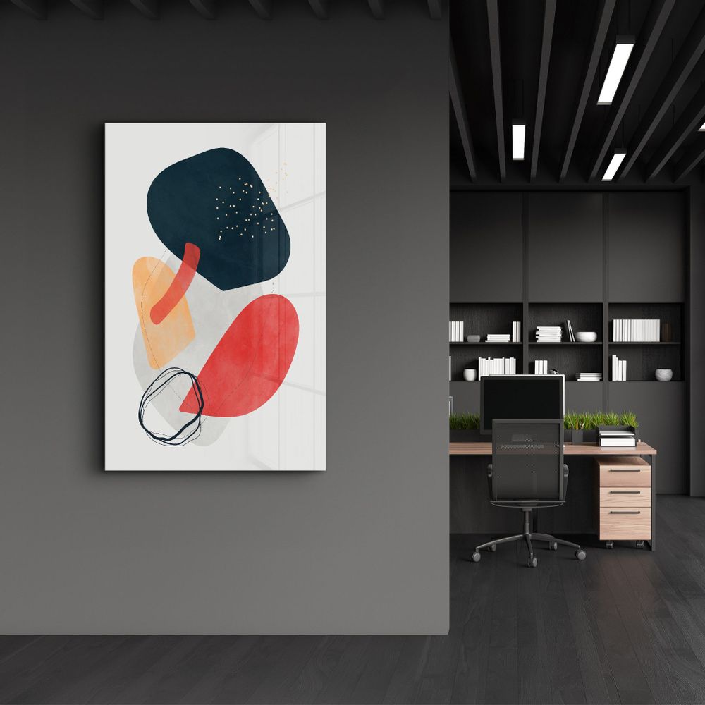 Other wall decoration - Abstract Shapes V6 | Glass Wall Art - ARTDESIGNA