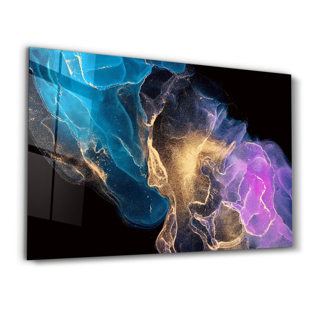 Autres décorations murales - Abstract Colorful Clouds | Glass Wall Art - ARTDESIGNA
