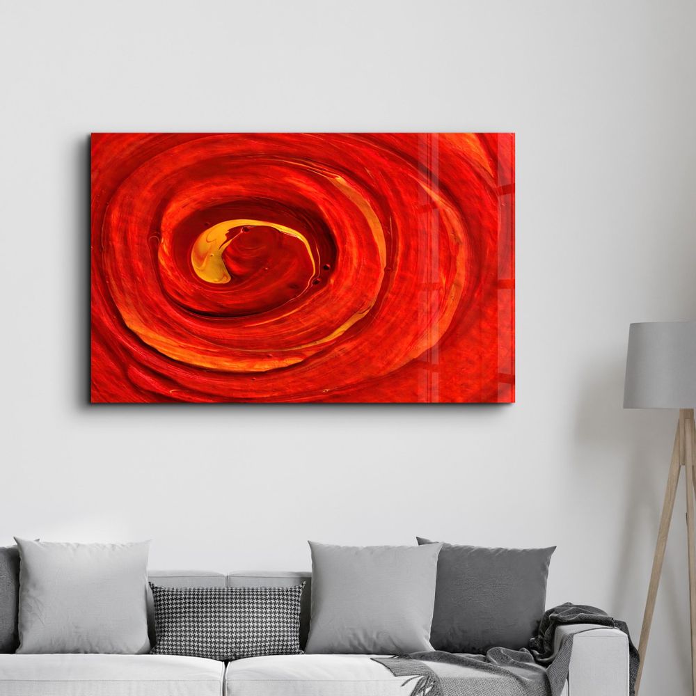 Other wall decoration - Red Gradient | Glass Wall Art - ARTDESIGNA