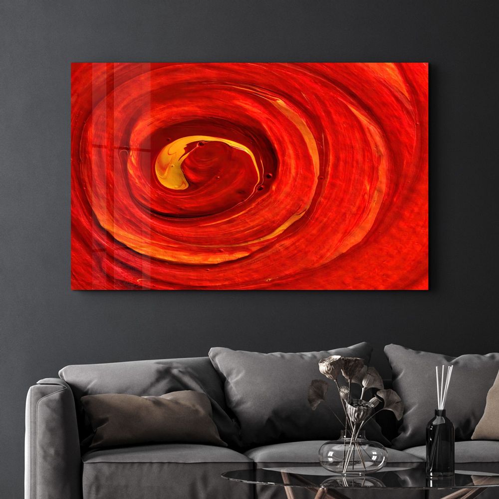 Other wall decoration - Red Gradient | Glass Wall Art - ARTDESIGNA
