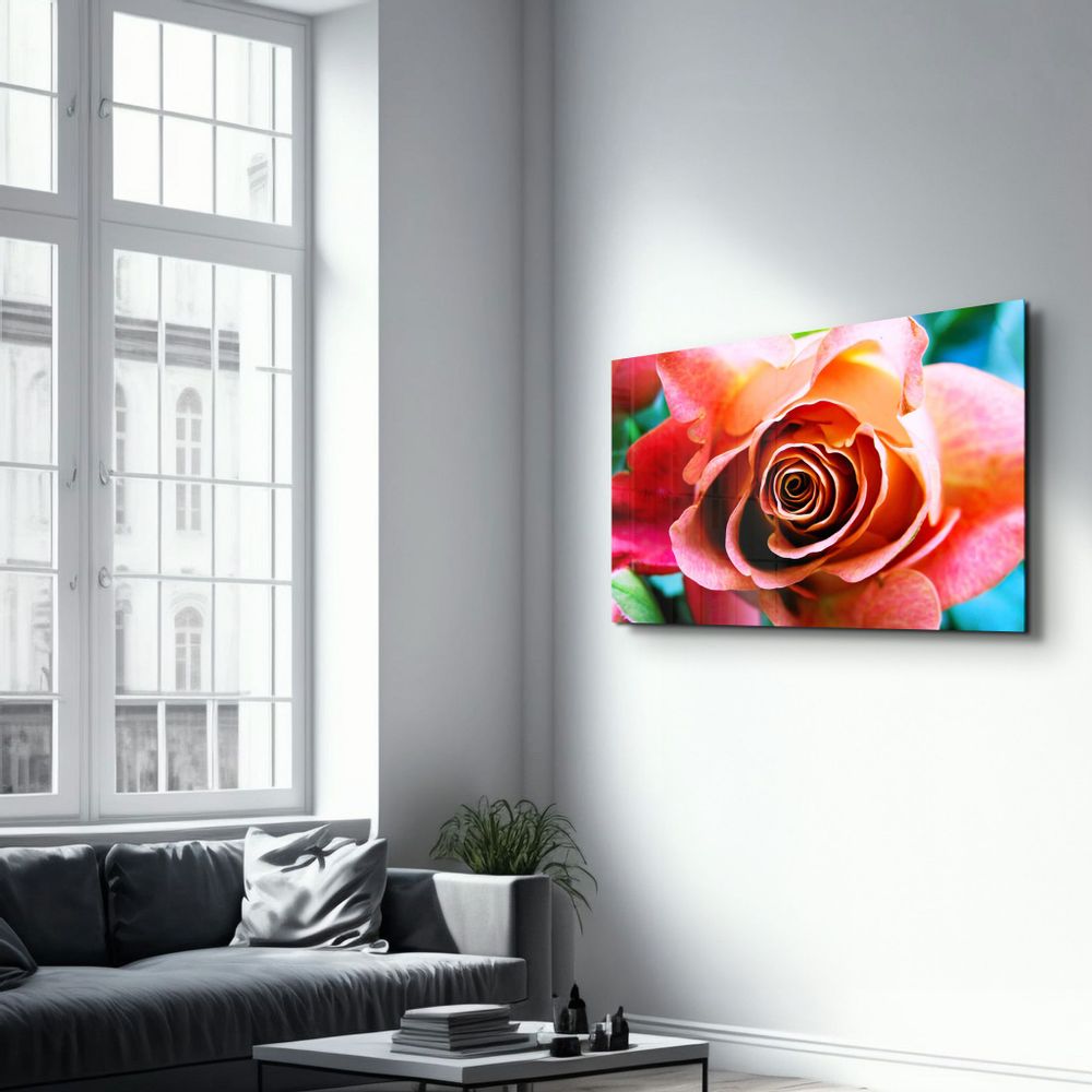 Other wall decoration - Floribunda Rose | Glass Wall Art - ARTDESIGNA