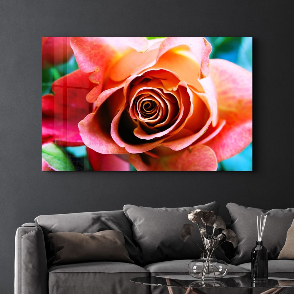 Other wall decoration - Floribunda Rose | Glass Wall Art - ARTDESIGNA