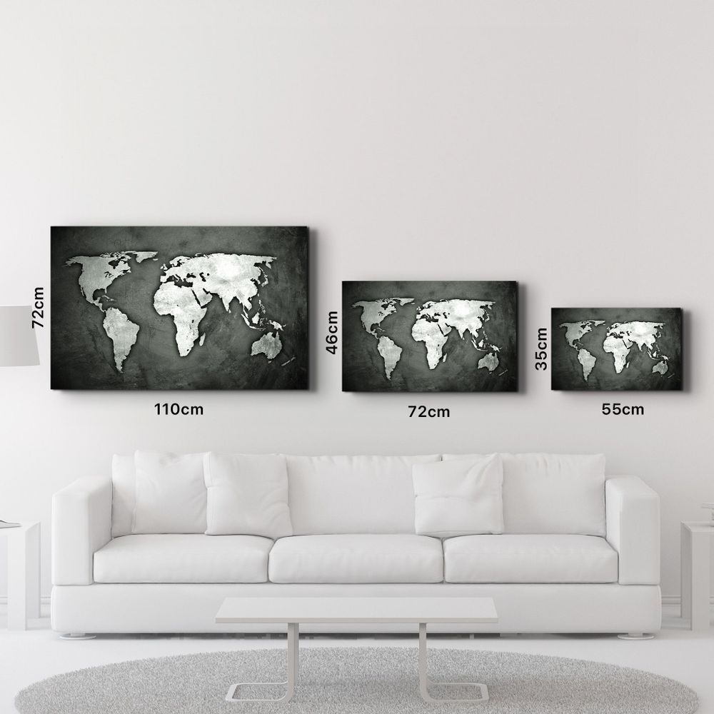 Autres décorations murales - World Map 3 | Glass Wall Art - ARTDESIGNA