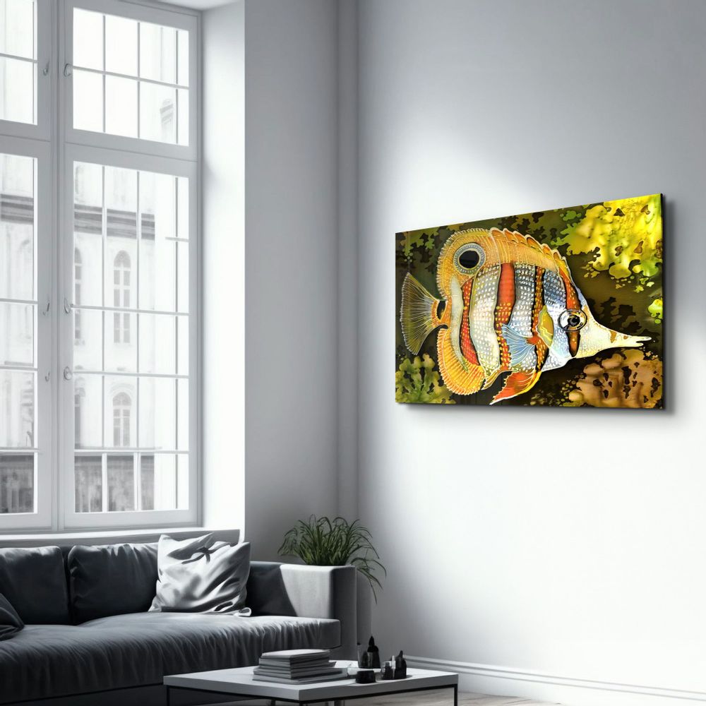 Other wall decoration - Batik Fish | Glass Wall Art - ARTDESIGNA