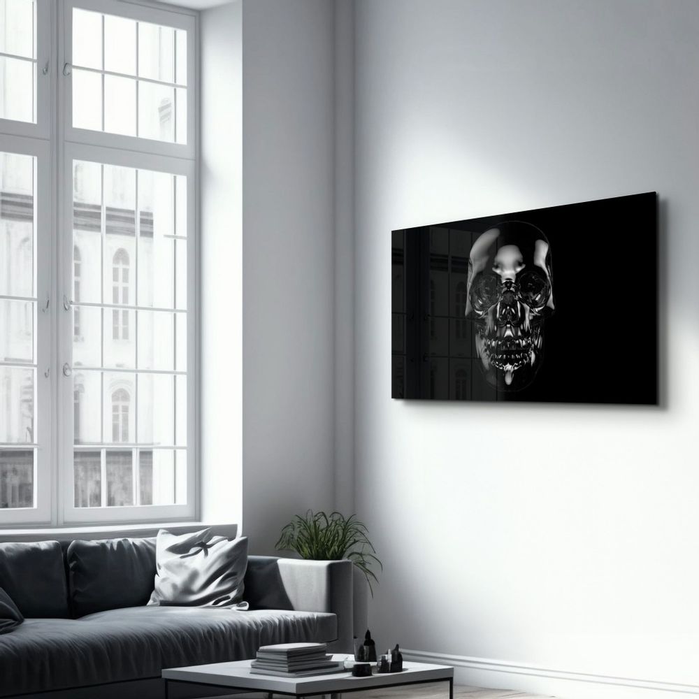 Autres décorations murales - The Black Skull | Glass Wall Art - ARTDESIGNA
