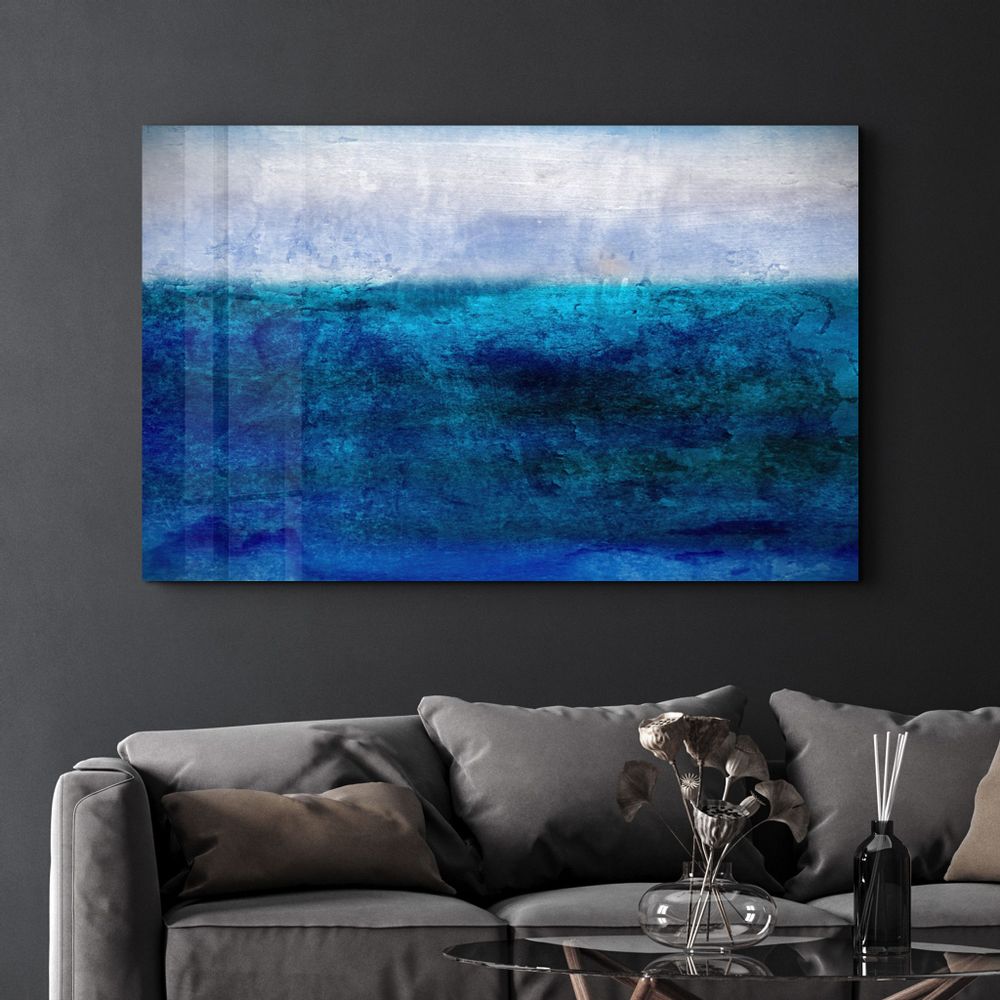 Other wall decoration - Blue Gradient | Glass Wall Art - ARTDESIGNA