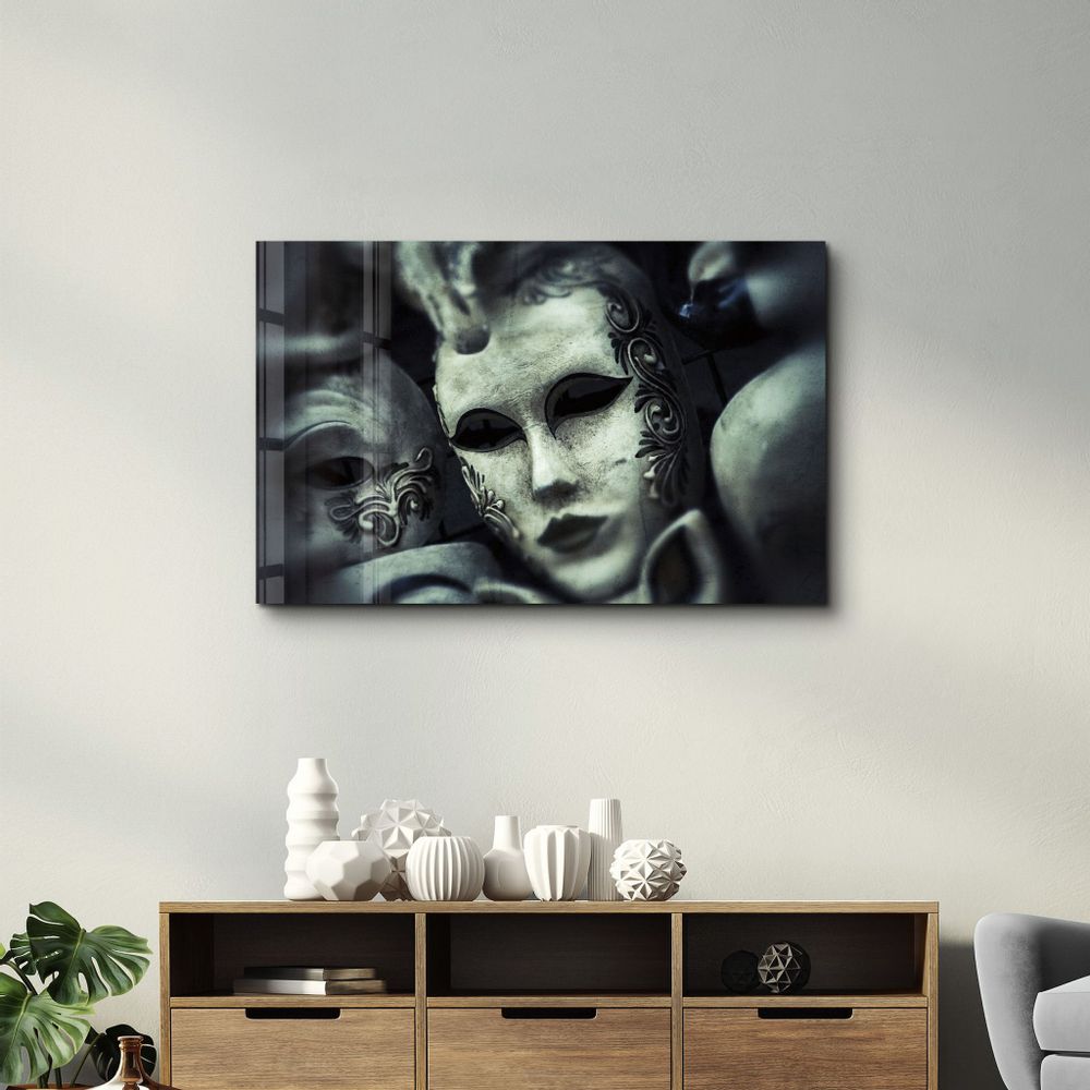 Autres décorations murales - Masquerade Ball | Glass Wall Art - ARTDESIGNA