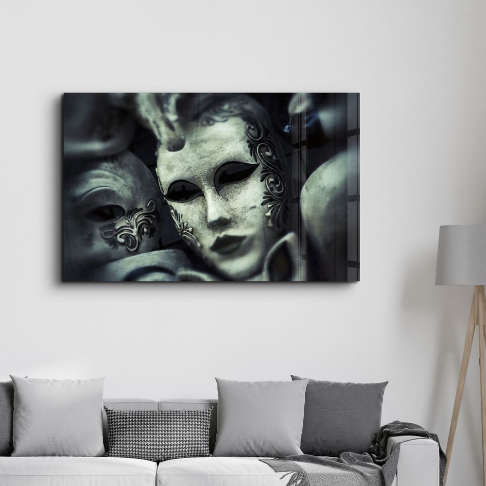 Autres décorations murales - Masquerade Ball | Glass Wall Art - ARTDESIGNA