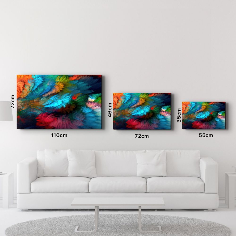 Autres décorations murales - Colorful Plumes | Glass Wall Art - ARTDESIGNA