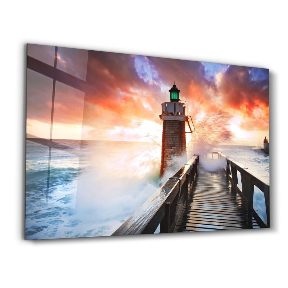Other wall decoration - Stormy Sea | Glass Wall Art - ARTDESIGNA