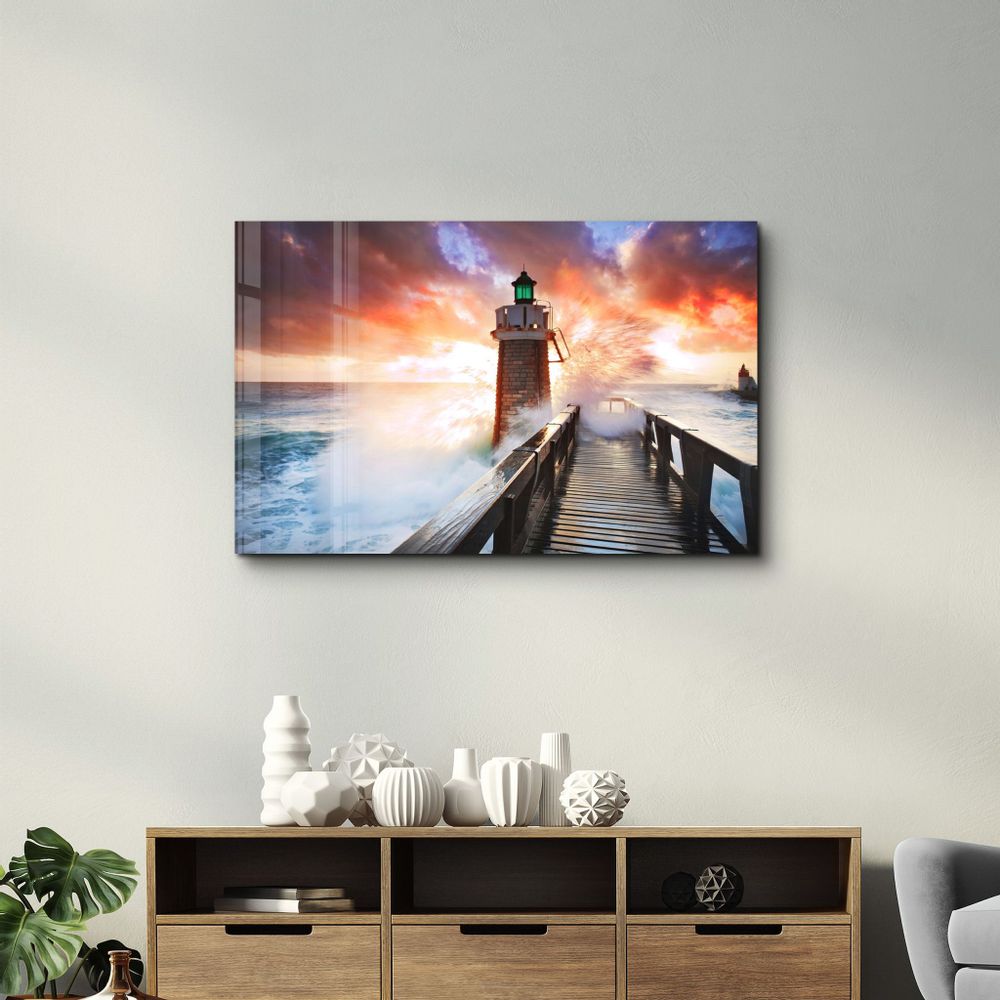 Other wall decoration - Stormy Sea | Glass Wall Art - ARTDESIGNA