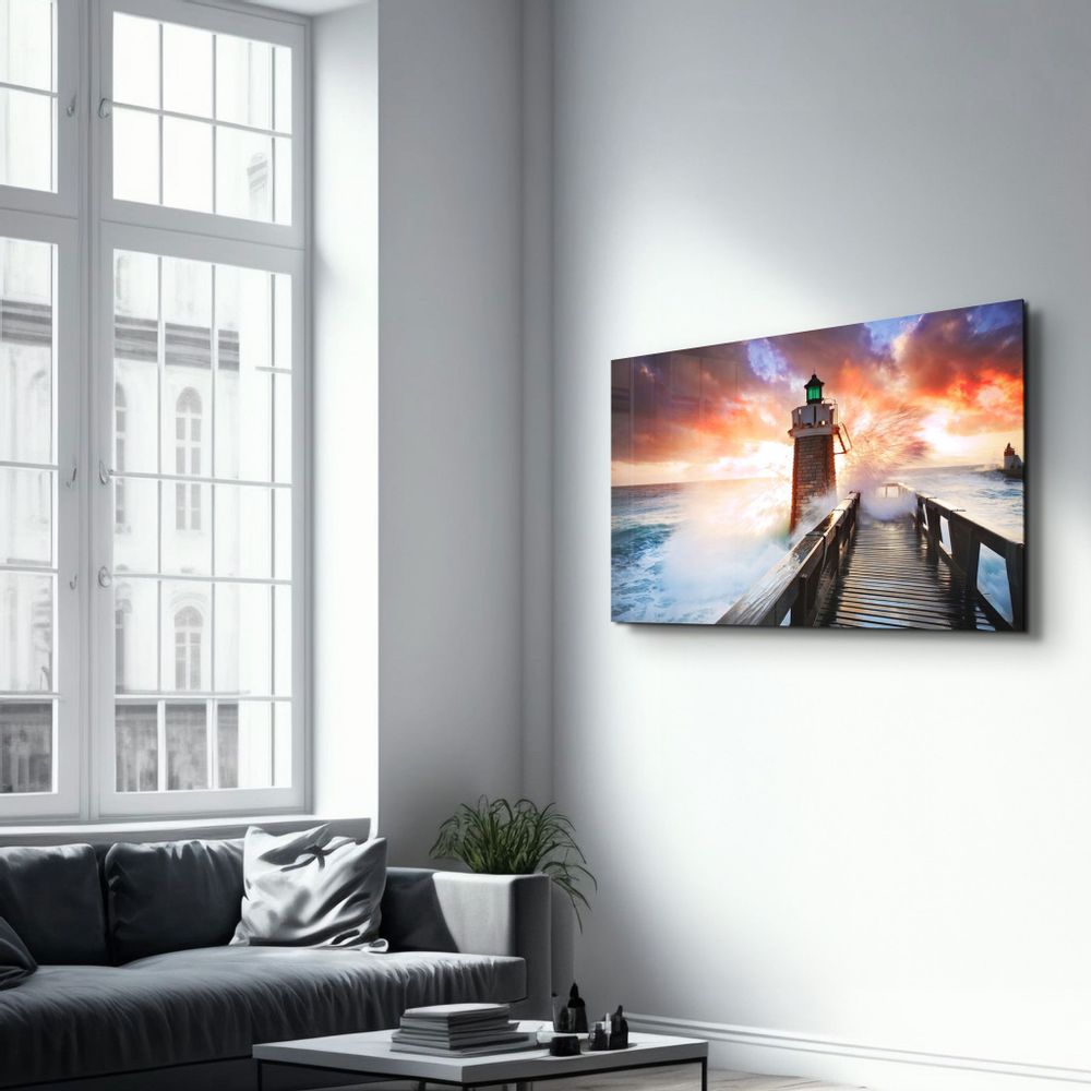 Other wall decoration - Stormy Sea | Glass Wall Art - ARTDESIGNA