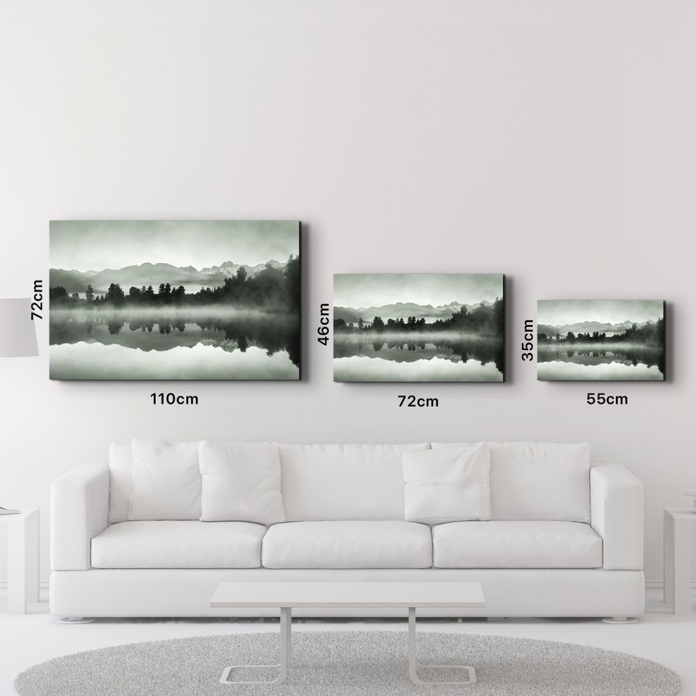 Other wall decoration - Foggy Lake | Glass Wall Art - ARTDESIGNA