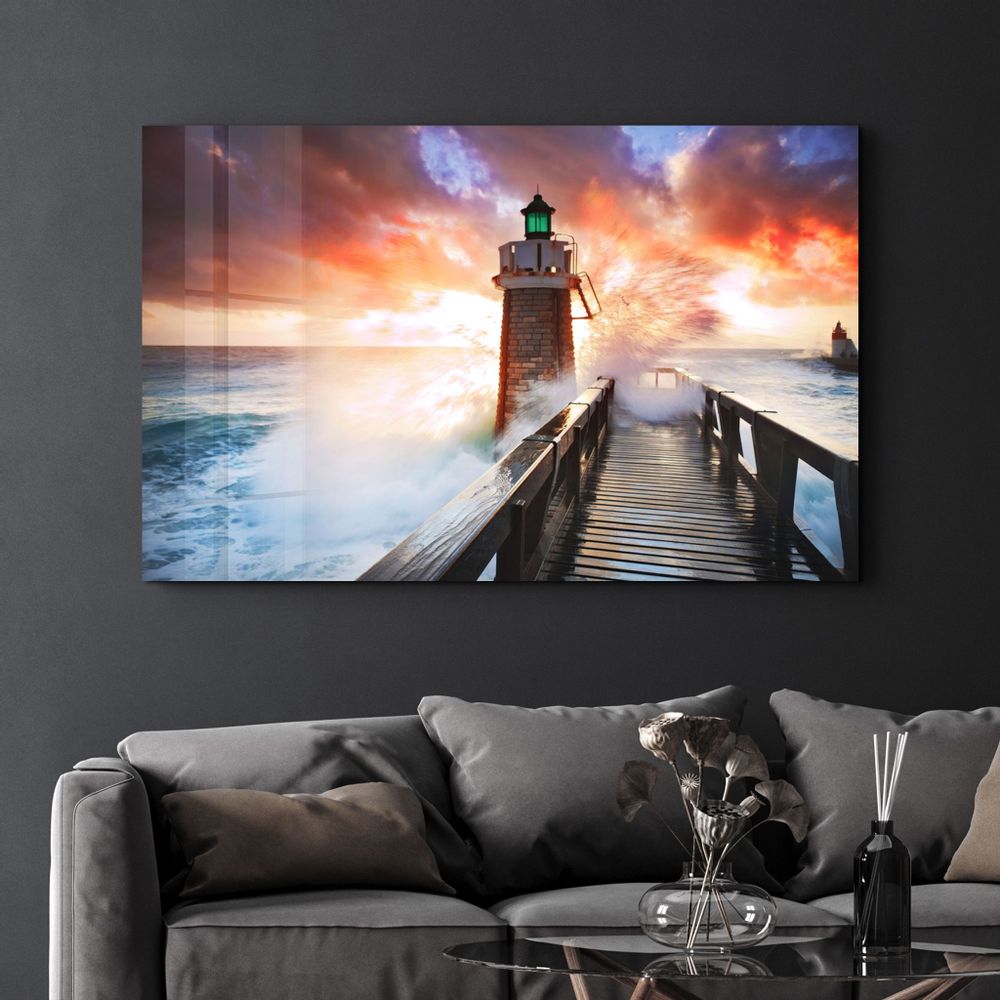Other wall decoration - Stormy Sea | Glass Wall Art - ARTDESIGNA