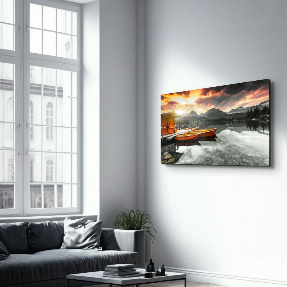Other wall decoration - Calm Lake V2 | Glass Wall Art - ARTDESIGNA