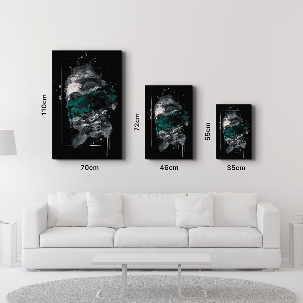 Autres décorations murales - Abstract Green Poseidon | Glass Wall Art - ARTDESIGNA