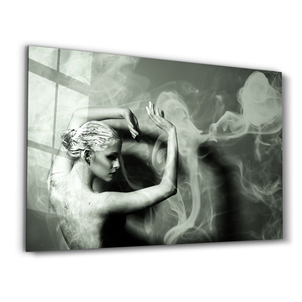 Autres décorations murales - Dancing With Smoke | Glass Wall Art - ARTDESIGNA