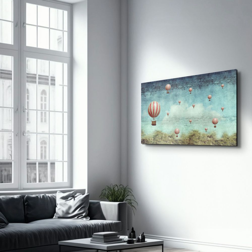 Other wall decoration - Abstract Air Balloons | Glass Wall Art - ARTDESIGNA