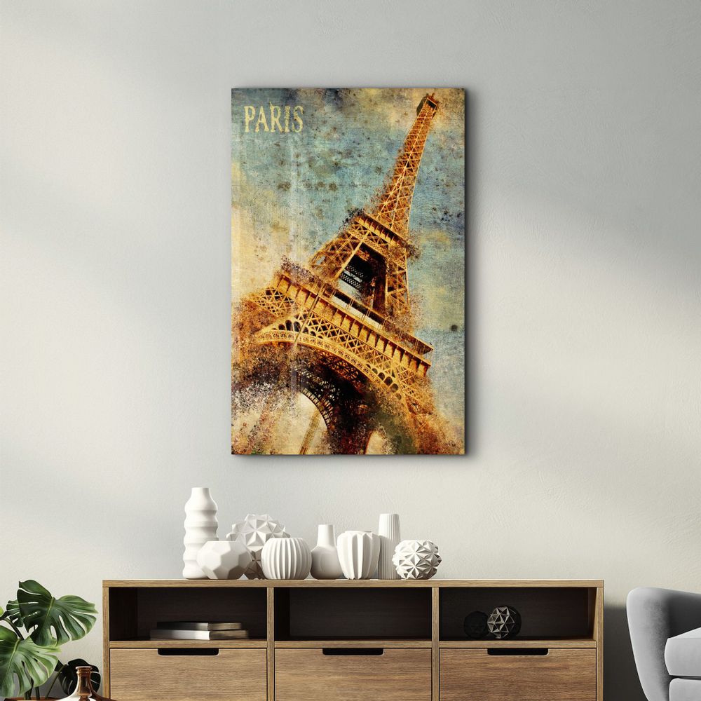 Other wall decoration - Silhouette Of Eiffel | Glass Wall Art - ARTDESIGNA
